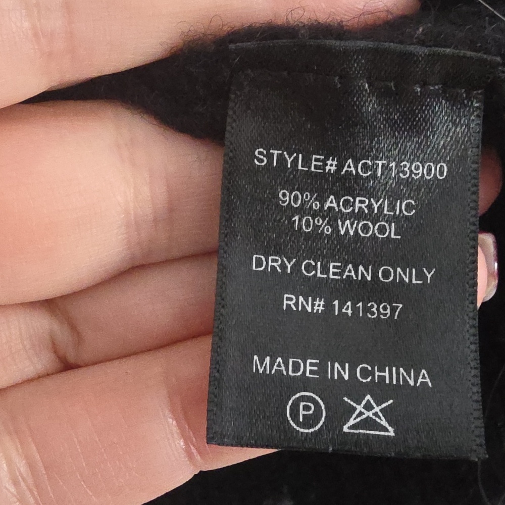 ASTR THE LABEL | Shaggy Cardigan Jacket Black Sz M - Picture 4 of 5